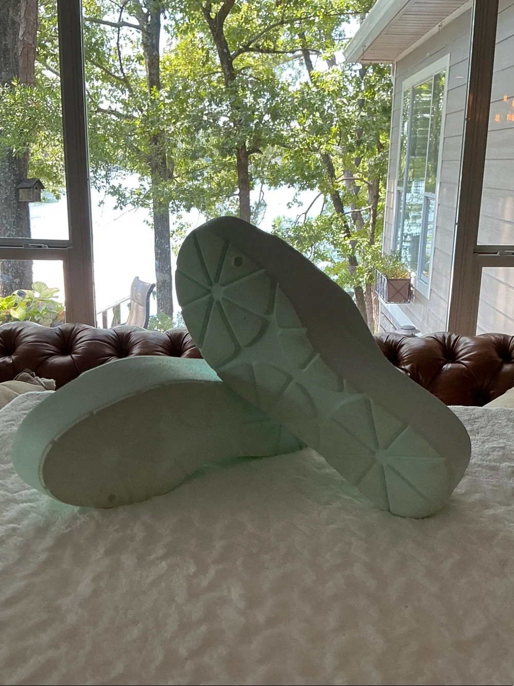 Platform Slide Sandals in Mint Green — Lightweight Everyday Elevation